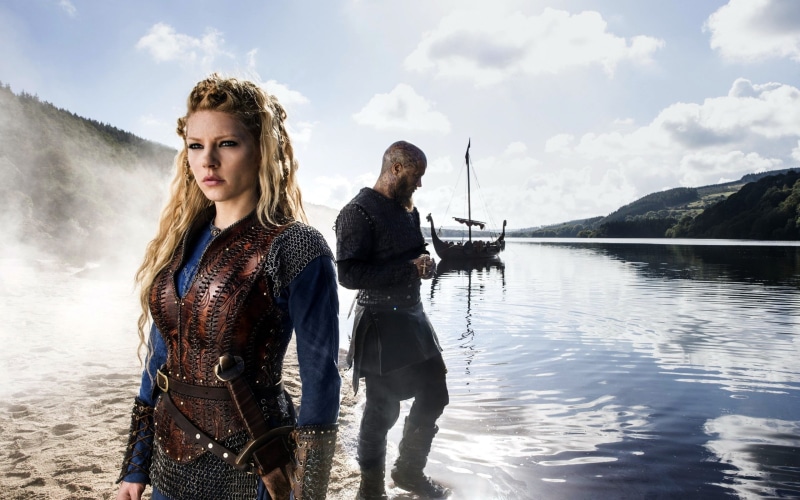 standing, scenics - nature, Lagertha Lothbrok, blonde, outdoors, Katheryn Winnick, people, Vikings (TV series), hairstyle, 2K, lifestyles, women, leisure activity