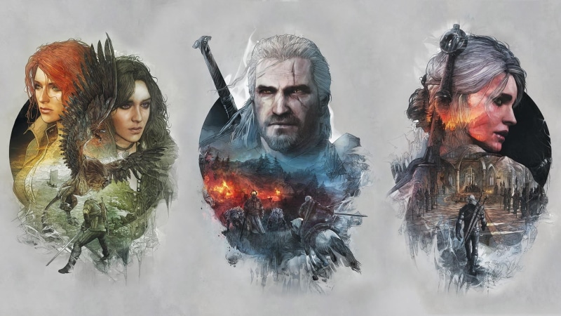 clothing, digital composite, nature, The Witcher 3: Wild Hunt, Geralt of Rivia, women, mid adult, men, indoors, mid adult men, females, 1080P
