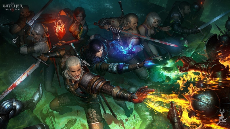  enjoyment, women, males, The Witcher, The Witcher 3: Wild Hunt, night, witcher, group of people, event, Geralt of Rivia, men, child, group, high angle view