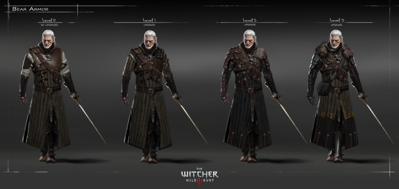 group of people, weapon, people, indoors, human representation, The Witcher 3: Wild Hunt, front view, architecture, mannequin, standing, Geralt of Rivia