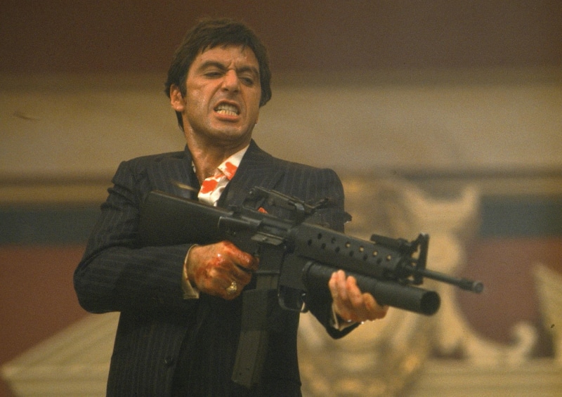 Movie, Scarface, Al Pacino, 1080P, Gun, Tony Montana