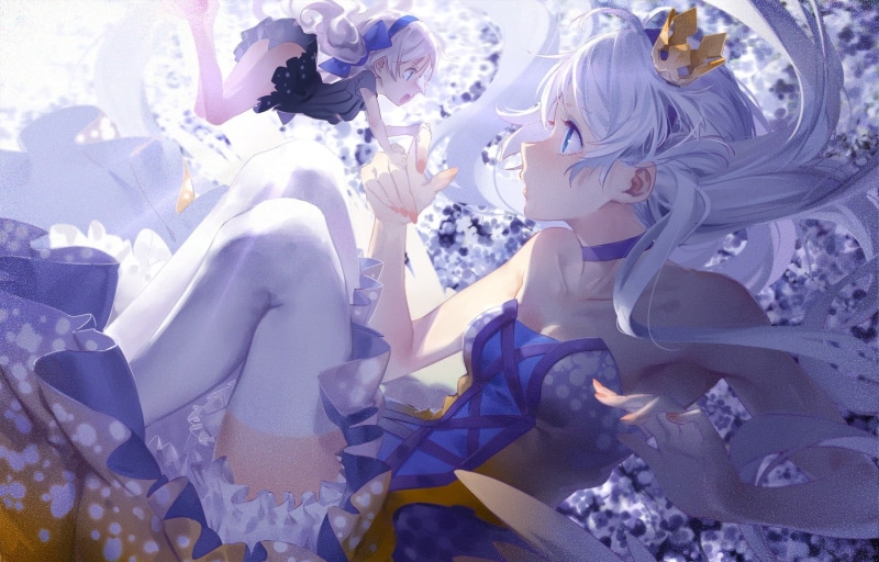 people, art and craft, Honkai, hair, women, wedding dress, event, dancing, adult, anime, representation, Kiana Kaslana, nature, purple, wedding, 720P