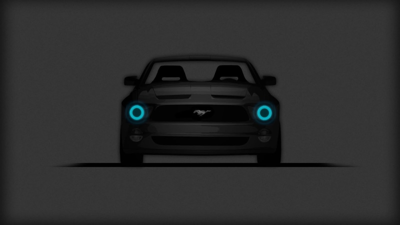 number, lighting equipment, motor vehicle, technology, copy space, Ford Mustang GT, black color, close-up, no people, minimalism, retro styled, communication