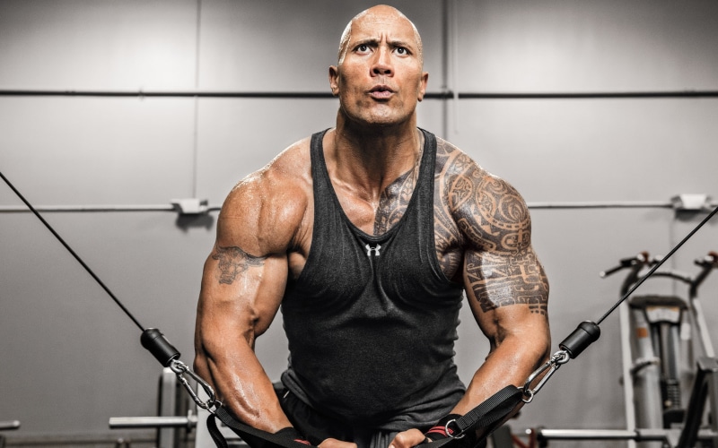 the rock, gym, Dwayne Johnson, johnson, workout, machine, dwayne, tattoo, 2K