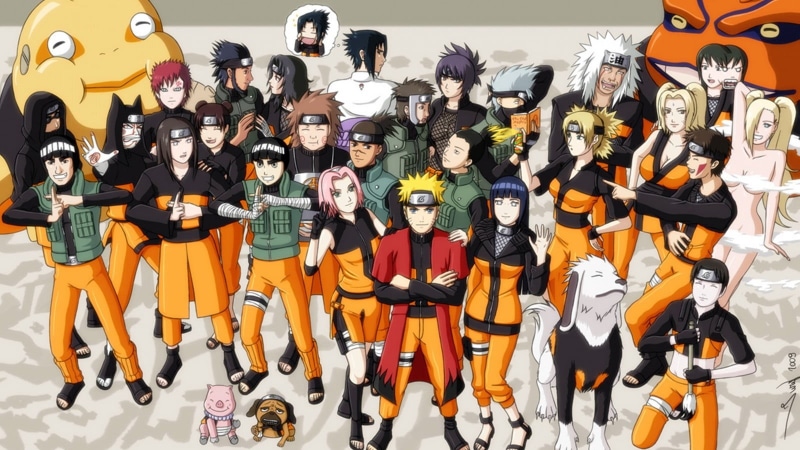 representation, Aburame Shino, Saï, full frame, art and craft, no people, human representation, retail, adult, large group of objects, Hyuuga Hinata, male likeness