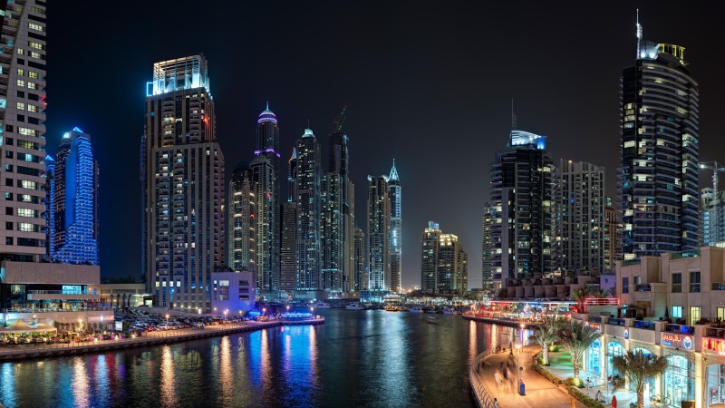 8k uhd, downtown, cityscape, marina, metropolis, city lights, skyscrapers, dubai, 8K, night, skyline, uae, skyscraper, united arab emirates, dubai marina