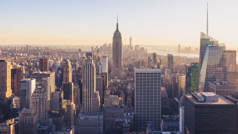 city, tall, built structure, tower, urban, new york, nyc, sky, urban skyline, 4K, new, building, sunset, crowded, spire, outdoors, empire state building