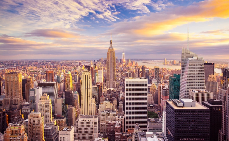 Metropolis, building exterior, Manhattan, travel destinations, Tower, urban skyline, crowd, york, built structure, Aerial, cloud - sky, new