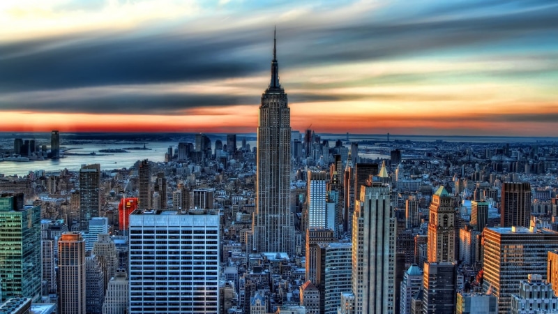 state, building exterior, Empire State Building, sky, financial district, york, cranes (machine), modern, city, Manhattan, office building exterior, romantic sky