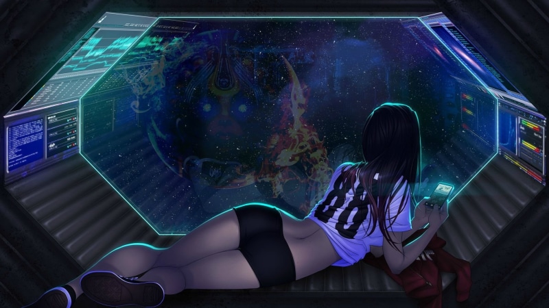 Anime, 1080P, 88 (Original Character), Space, Girl