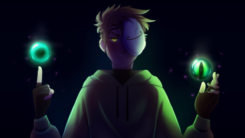 dark, Minecraft, mask, 1080P, YouTube, Dream (character)