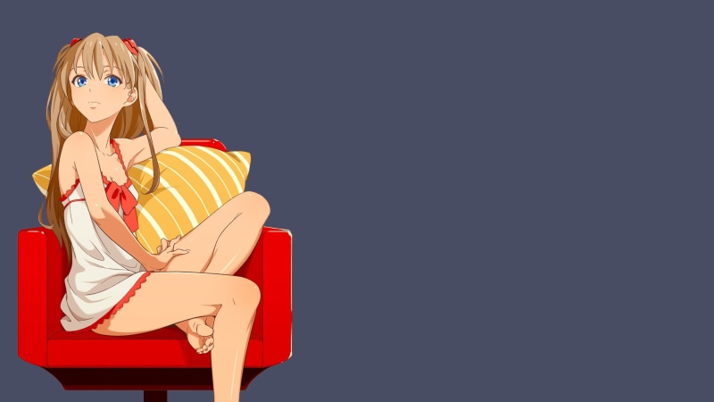 clothing, Neon Genesis Evangelion, human representation, holiday, seat, celebration, black background, representation, sitting, christmas, toy, women, depression - sadness