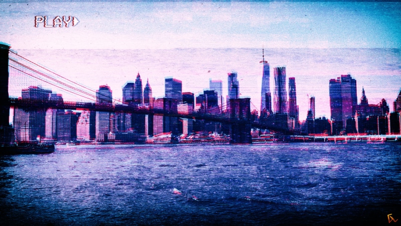 New York City, outdoors, bridge, office building exterior, brooklyn, nature, landscape, water, skyscraper, financial district, building exterior, auto post production filter
