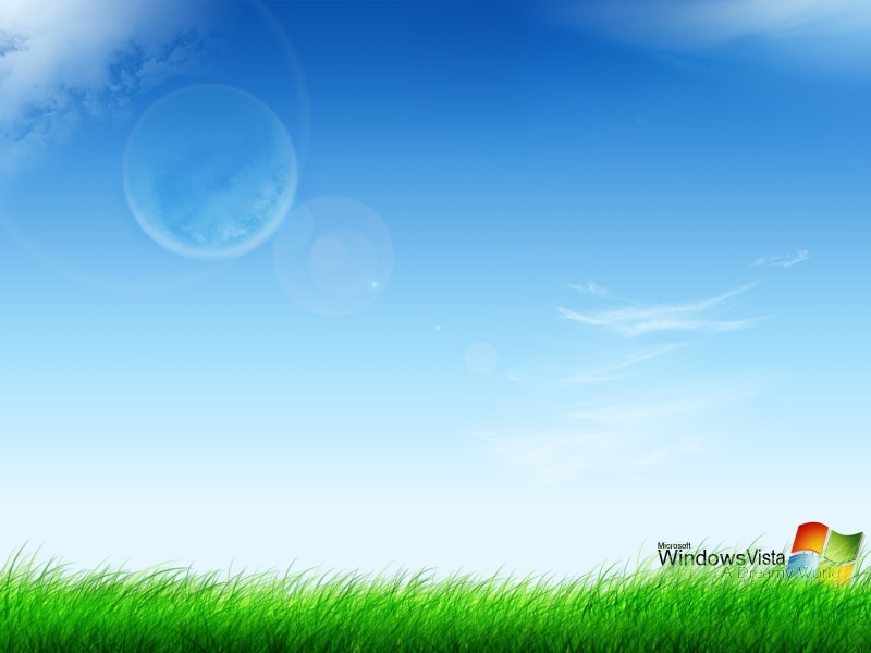 day, vista, environment, windows, landscape, field, plant, horizon, no people, grass, sunlight, beauty in nature, blue, digital composite, sky, Windows Vista