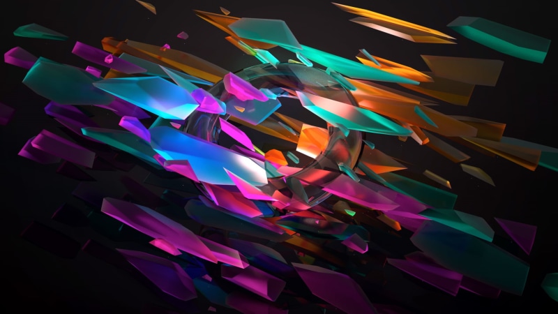 transparency, digital art, abstract, simple background, 3D, neon glow, 3D Abstract, neon, colorful, 1080P, rings