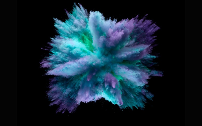 Dark background, Colors, 2K, MacBook Pro, Blast, Stock