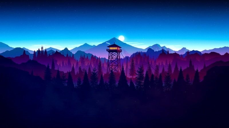 land, plant, scenics - nature, purple, mountain peak, star - space, night, tranquility, silhouette, mountain range, non-urban scene, idyllic, 1080P, blue