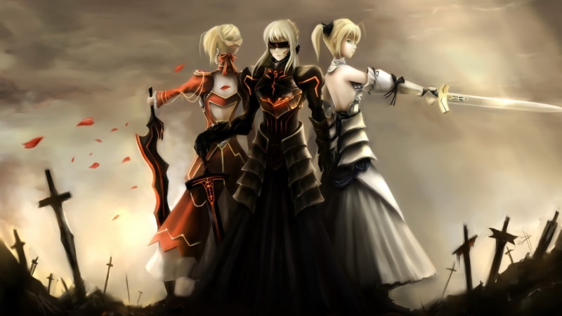 Saber Lily, clothing, Fate Series, Fate/Stay Night, dancing, arts culture and entertainment, performance, night, low angle view, Saber Extra
