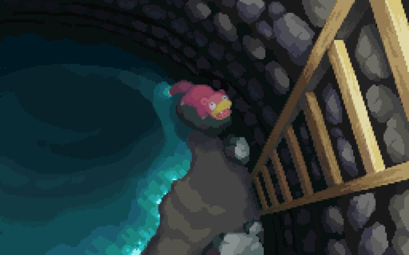 day, video games, brown, directly above, no people, wooden, water, pixels, sea, 1080P, ladder, paint, reflection, Pokémon, illustration, pixel art, pattern