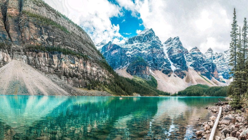 lake, nature, reflection, sky, 4K, tarn, mountain lake, wilderness, national park, moraine, valley of the ten peaks, canada, alberta, mountain, moraine lake
