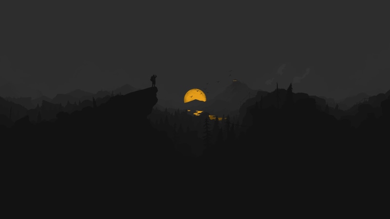 videogame, dark, Firewatch, landscape, night, 5K, minimalism