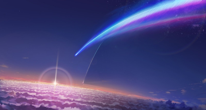 light - natural phenomenon, nature, astronomy, backgrounds, no people, Sky, copy space, Your Name., night, abstract, horizon over land, Kimi No Na Wa.