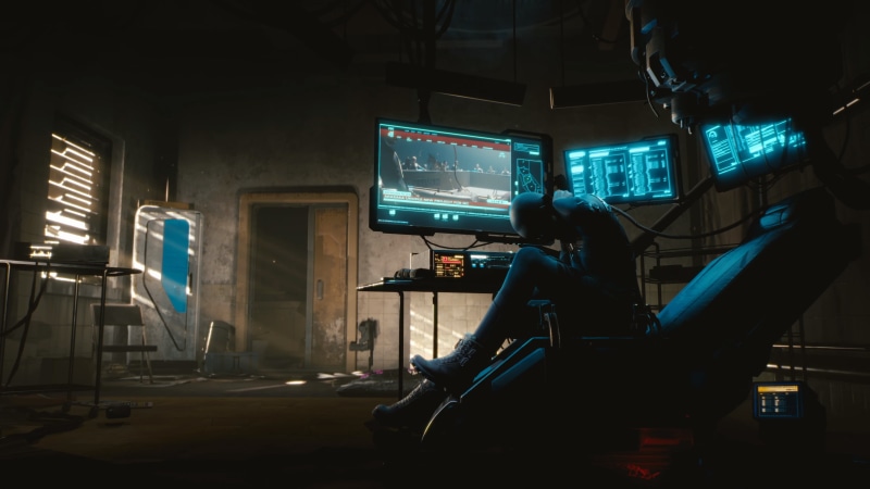 dark, night, arts culture and entertainment, Cyberpunk 2077, photographic equipment, abandoned, photography themes, television set, built structure, architecture