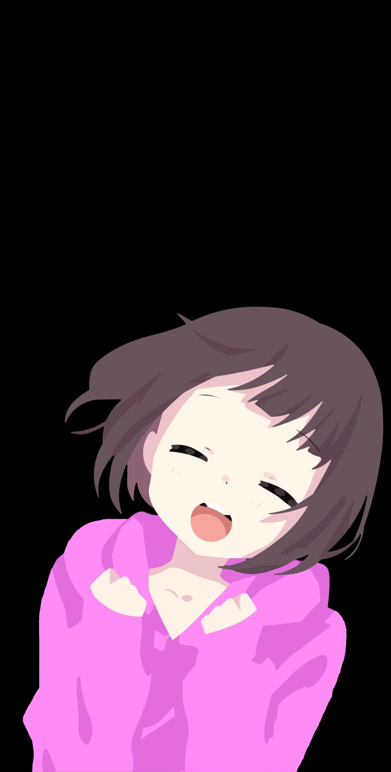 anime, dark, 8K, anime girls, amoled, cute smile