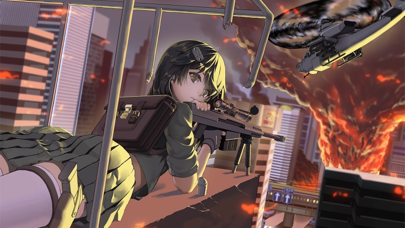 women, warning sign, original characters, security, nature, one person, lifestyles, occupation, harumaki-0327, heat - temperature, safety, 1080P, burning