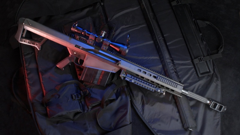 Barrett M82, rifle, 1080P, Weapons, gray, scope, barrett, black, Sniper Rifle