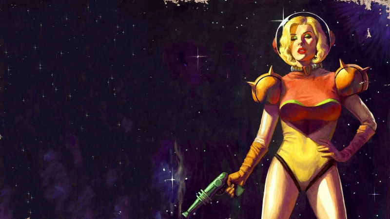 indoors, beautiful woman, science fiction, retro science fiction, standing, Metroid, one person, space, beauty, young women, young adult, clothing, adult