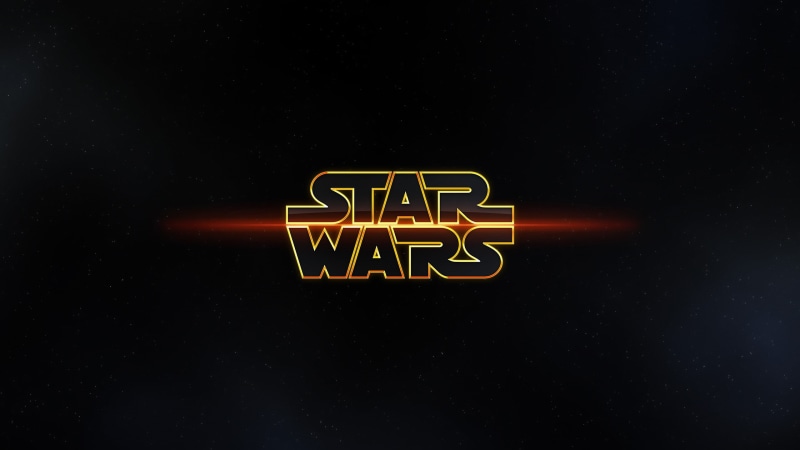 glowing, movies, star, indoors, text, close-up, capital letter, Star Wars, logo, creativity, communication, typography, black background, western script