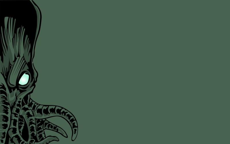 simple background, craft, Cthulhu, pattern, studio shot, indoors, green, green color, design, animal, art and craft, 720P, colored background