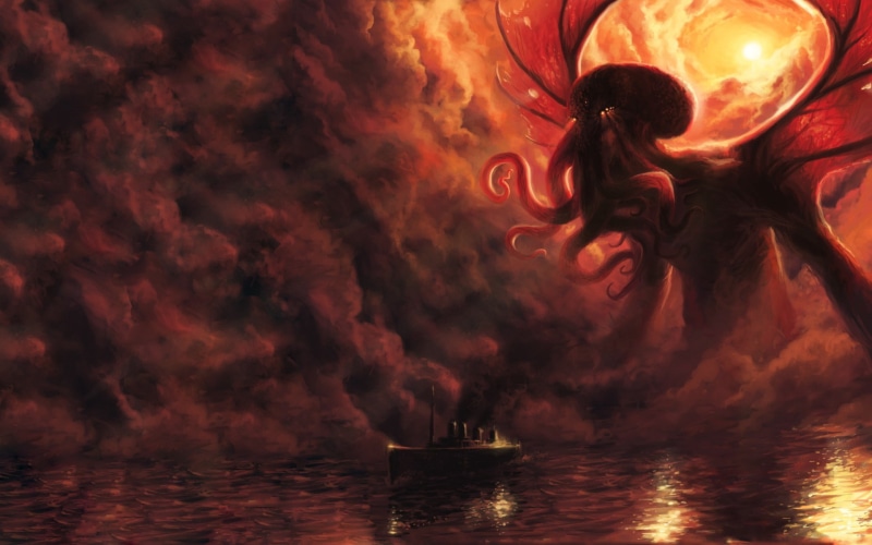 H. P. Lovecraft, fantasy art, Cthulhu, 1080P, Eldritch