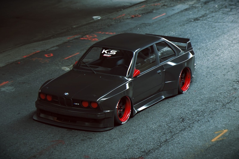 render, Khyzyl Saleem, 1080P, BMW, digital art, Bmw E30 m3, BMW E30