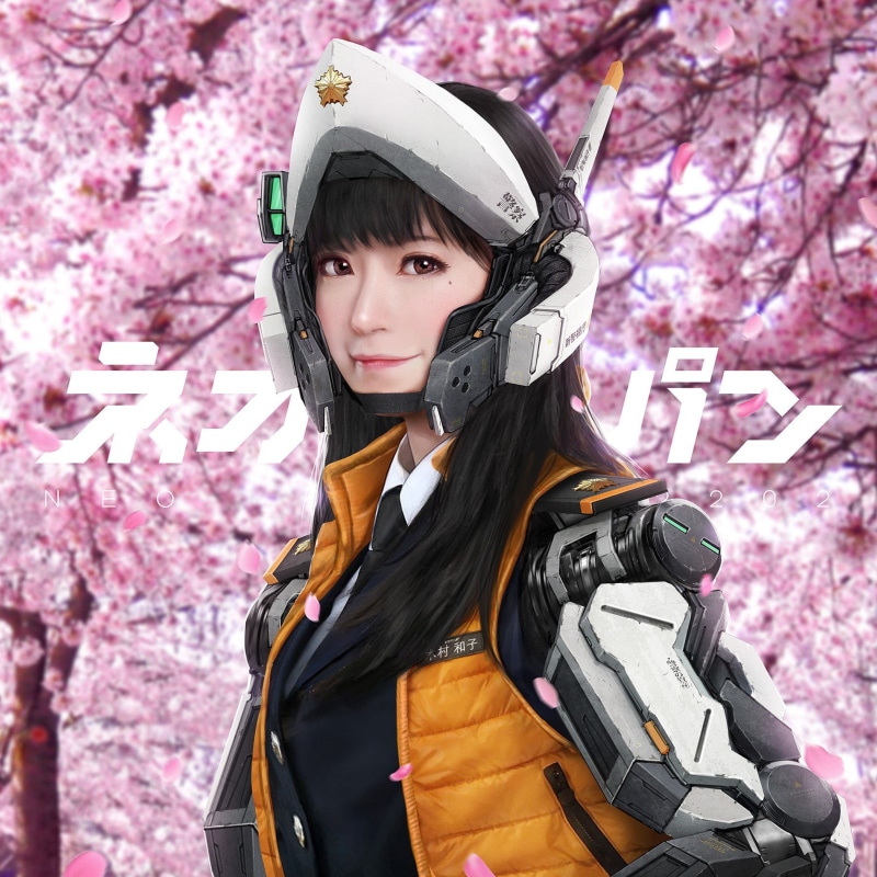 clothing, tree, cherry blossom, women, front view, child, Neo Japan 2202, leisure activity, science fiction, nature, artwork, portrait, hairstyle, flower