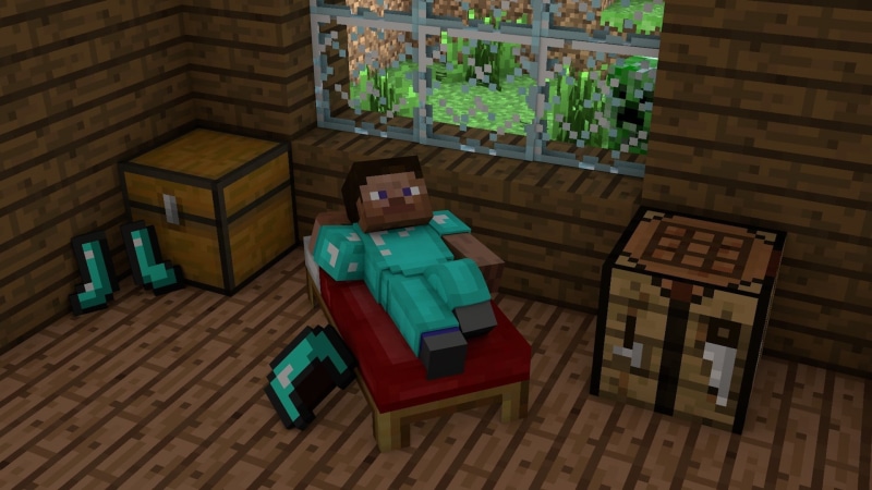 lying, representation, game, scene, video games, travel, wall, indoors, chair, man, screenshot, wood - Material, toy, seat, day, bed, nature, flooring