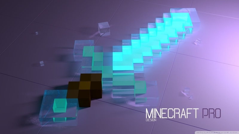 Minecraft, pixels, 1080P, video games, Diamond Sword