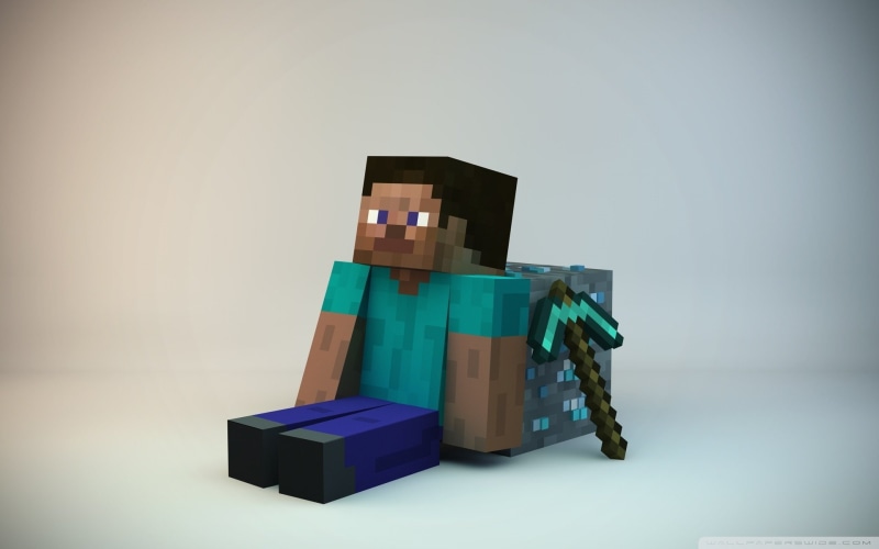 Mojang, 1080P, Steve (Minecraft), Minecraft, Pickaxe, Video Game, Ore (Minecraft)