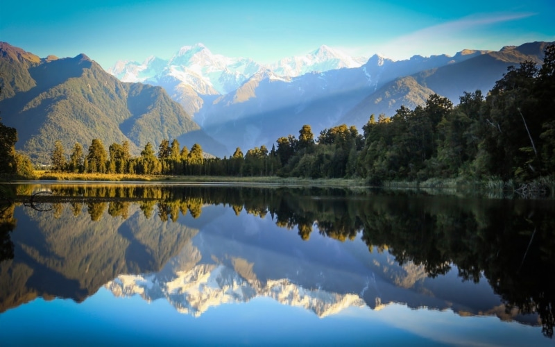 nature, no people, tranquil scene, scenics - nature, 1080P, standing water, lake, symmetry, sky, snowcapped mountain, mountain range, waterfront, non-urban scene