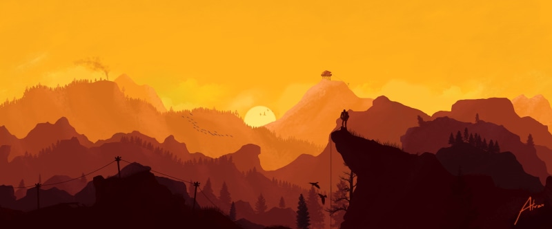 sunset, land, 4K, mountains, beauty in nature, sky, mountain, panoramic, silhouette, scenics - nature, travel destinations, outdoors, mountain peak, mountain range