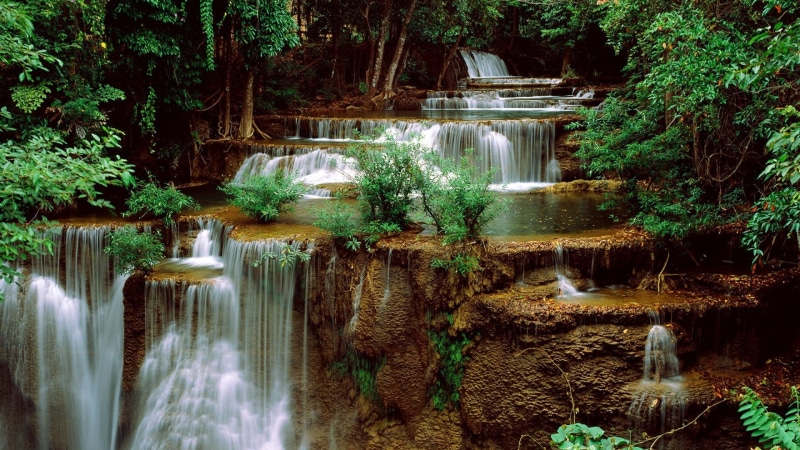 natural, tree, 1080P, stream, landscape, park, yard, flowers, scenic, river, nature, outdoor, waterfall, stones, peaceful, environment, trees, ecology