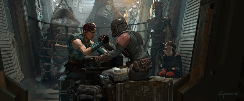 2K, concept art, tv series, Star Wars, The Mandalorian