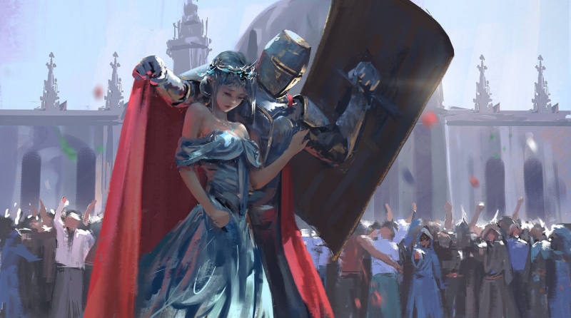 hd, knight, princess, 1936x1081 px, fantasy art, fantasy, WLOP, concept art, bioshock, video, x, games, 1080P, women, concept, artwork, art, px, painting