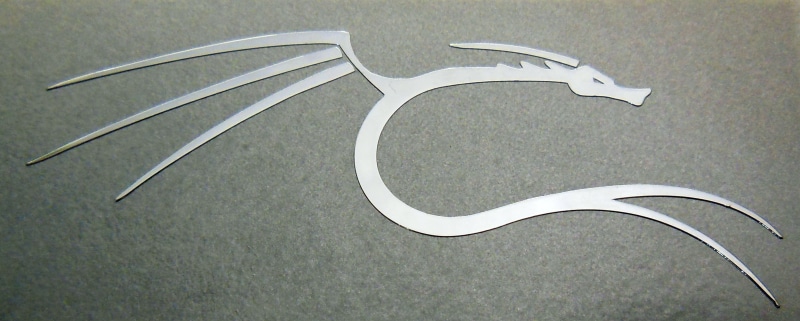 weapon, dragon, decor, studio shot, steel, high angle view, Kali Linux NetHunter, curve, creativity, 2K, design, silver colored, gray, metal, connection