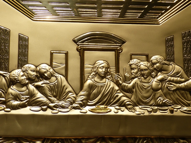 built structure, Last Supper, architecture, human representation, 4K, sculpture, christianity, carving, craft, Jesus, vinci, Bible, worship, statue, da