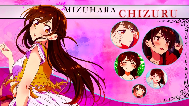waifu2x, Okarishimasu (Rent-a-Girlfriend), anime girls, Chizuru Mizuhara, pink, 1080P, Kanojo