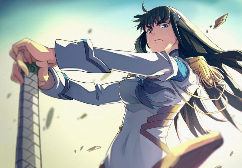 anime girls, anime, 480P, manga, waifu2x, Kiryuin Satsuki, Kill la Kill