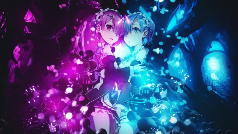 illuminated, nightlife, anime, glowing, re:zero kara hajimeru isekai seikatsu, decoration, low angle view, indoors, light, music, arts culture and entertainment