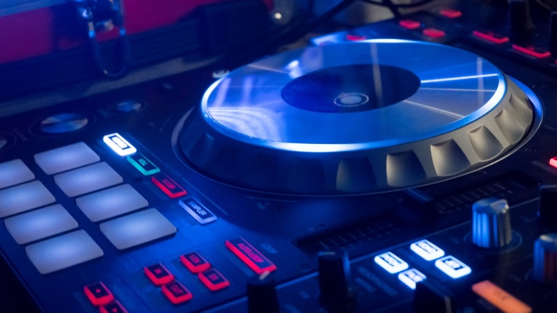technology, recording studio, close-up, event, music festival, club Dj, black, push button, disco, music, live, scenography, arts culture and entertainment